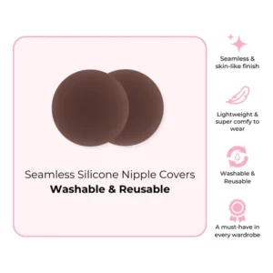 Boomba seamless nipple covers washable reusable in cocoa