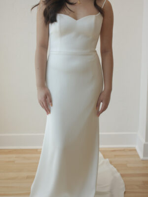 Addison by Laudae Satin Wedding Dress Ottawa