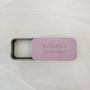 Boomba Paper Soap open tin