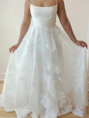 Frances organza A-line wedding dress