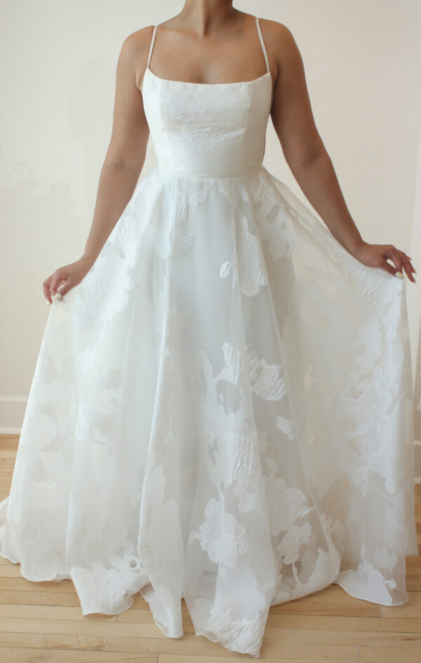 Frances organza A-line wedding dress