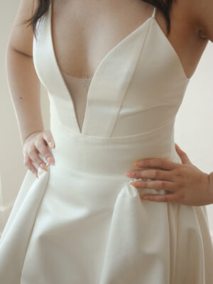 Regina by Sarah Seven Silk Mikado Wedding Dress A-line