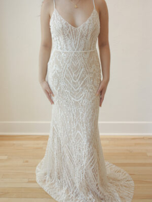 Cypress by Anna Kara Sample Wedding Dress - Lace and Beading