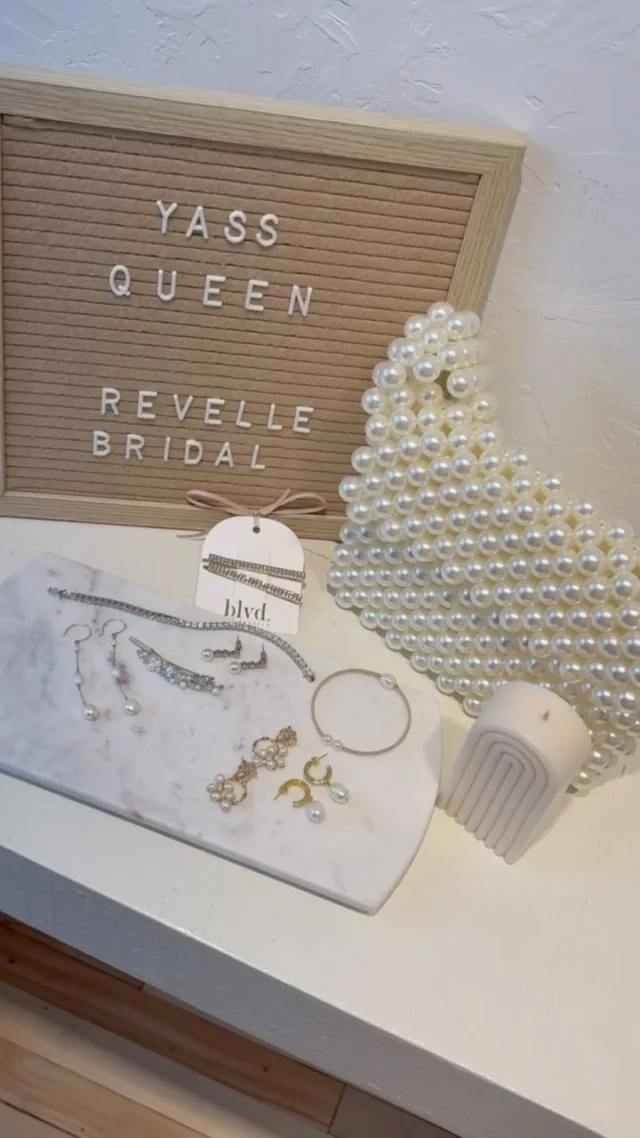 Shop Bridal Accessories✨  Our sip & shop is coming up on May 15th where our Revelle brides get 30% off, and everyone gets 10% off their purchase!